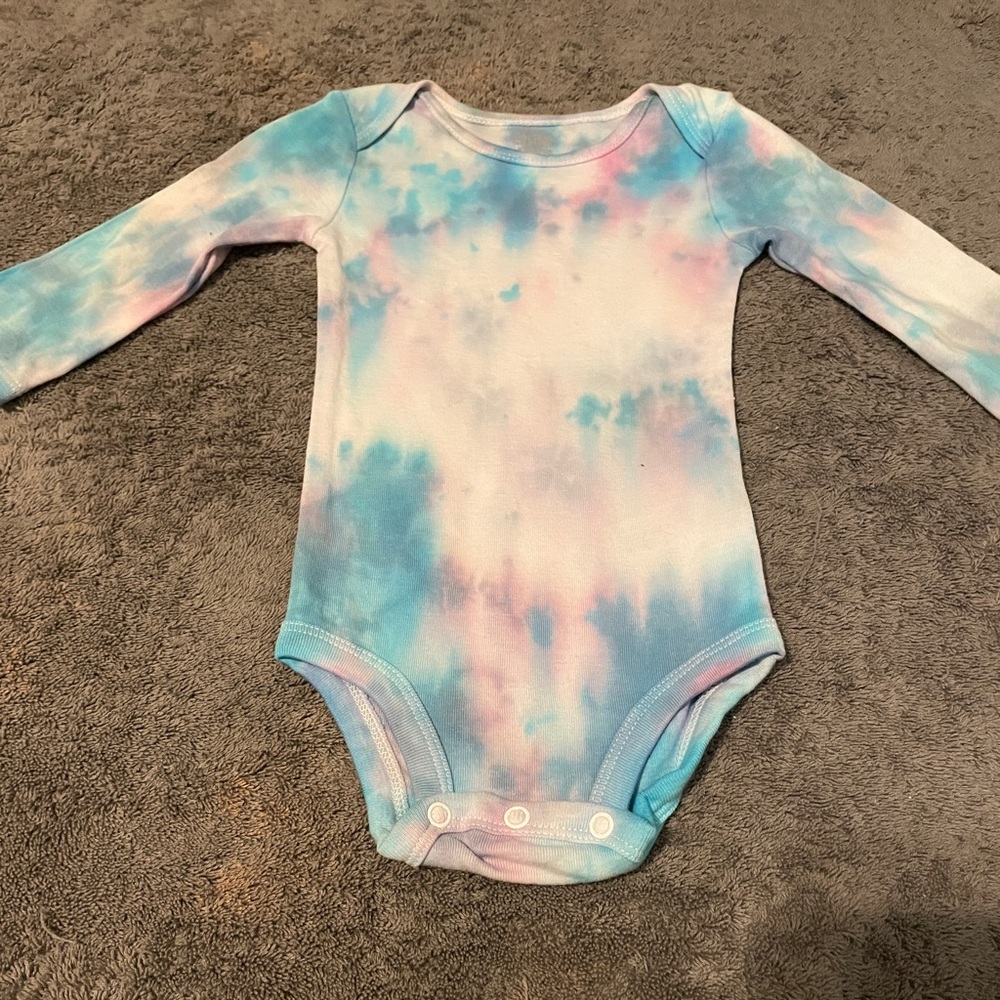Tie dyed baby onesie